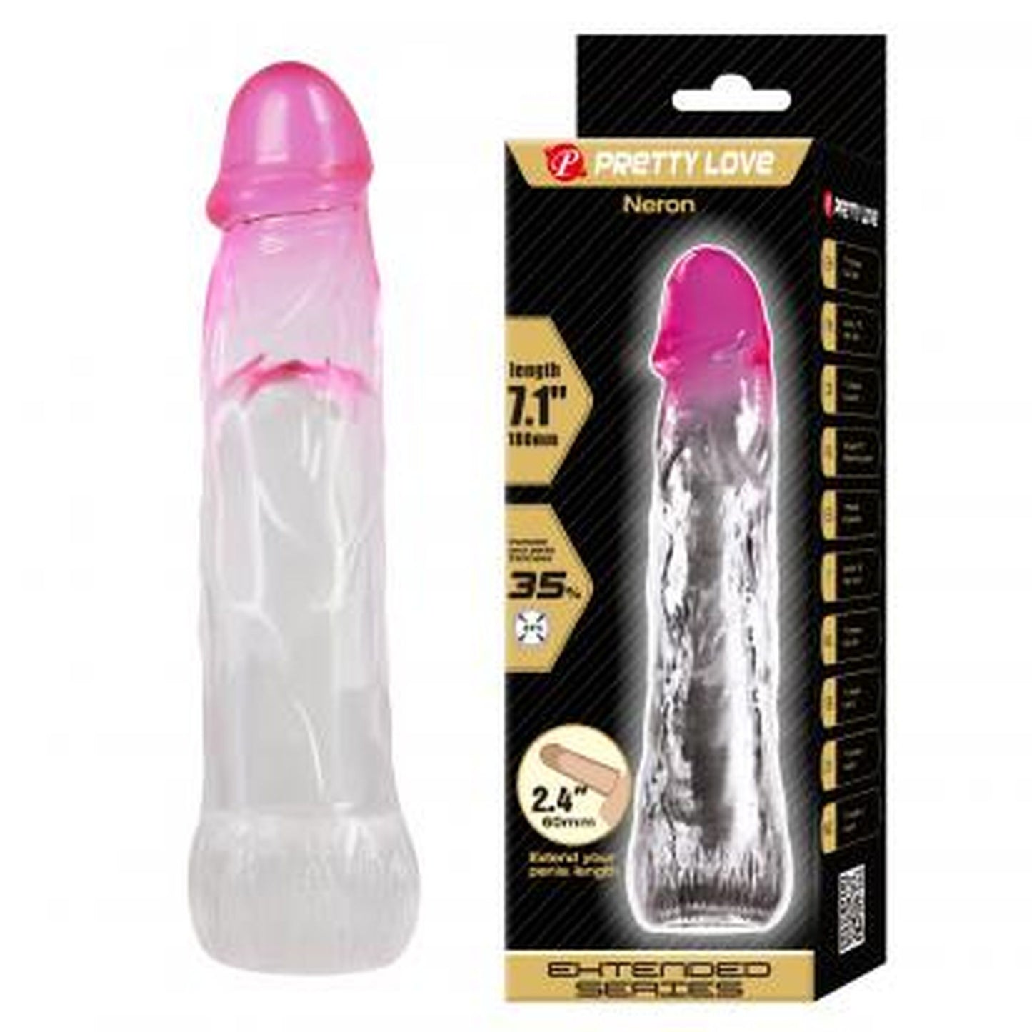Baile - BI-026208-1 - Penis Sleeve Flesh 18 Cm Dia 4 Cm - 7 Inch Extender