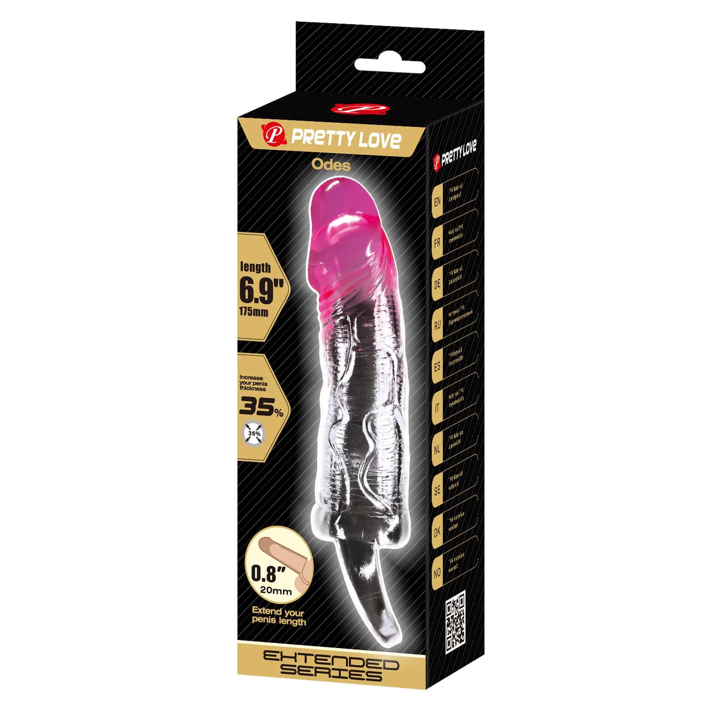 Baile - BI-026210-2 - Penis Sleeve Flesh 17,5 Cm Dia 3,7 Cm - 6,9 Inch Extender