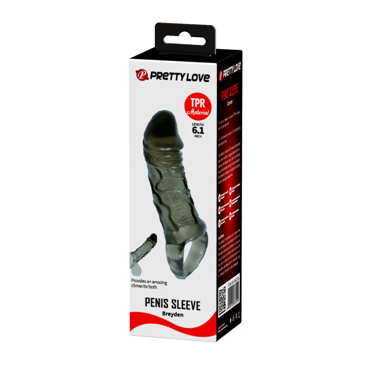 Baile - BI-026211-1  - Penis Sleeve Zwart 15,5 Cm Dia 3,2 Cm - 6,1 Inch Extender