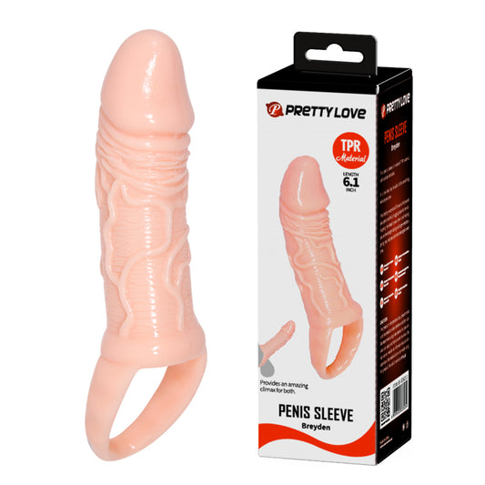 Baile - BI-026211 - Penis Sleeve Flesh 15,5 Cm Dia 3,2 Cm - 6,1 Inch Extender