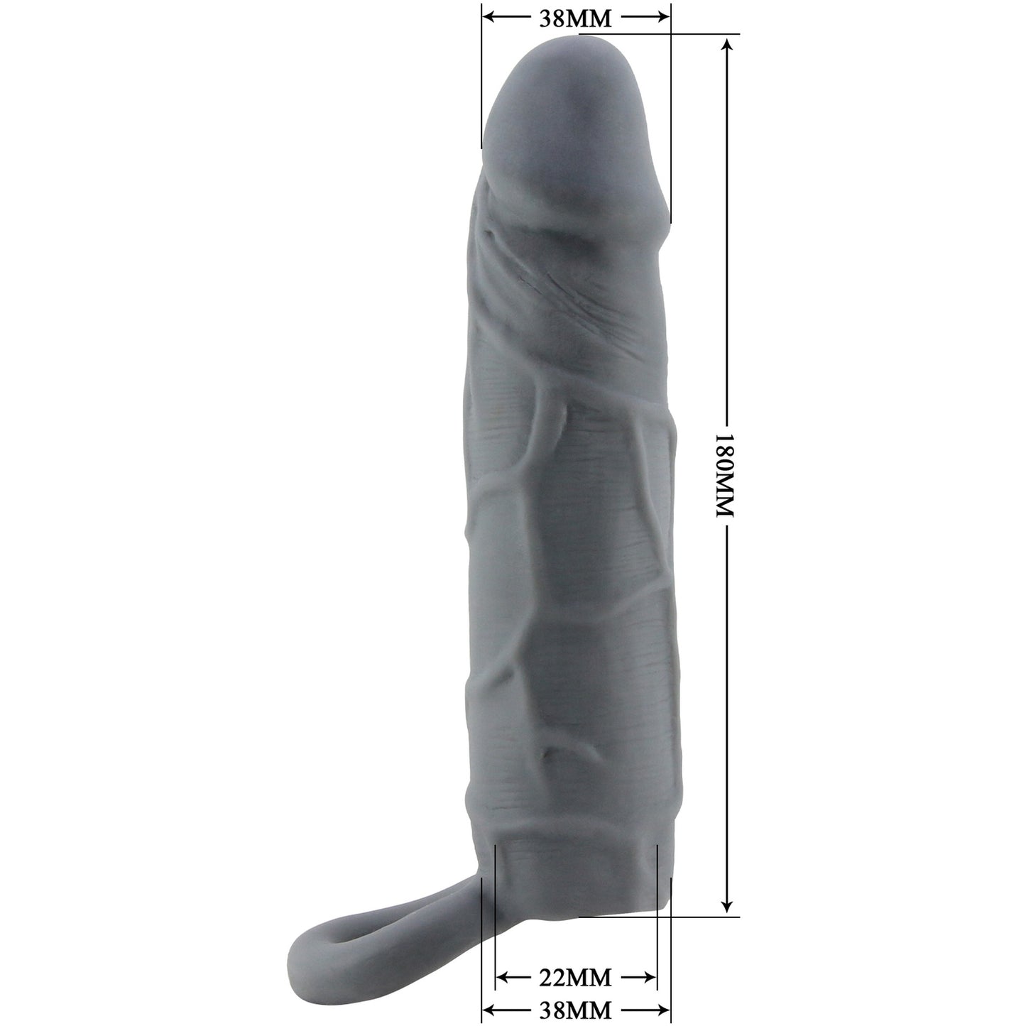 Baile - BI-026227-2 - Penis Sleeve Black 18 Cm Dia 3,2 Cm - Extender