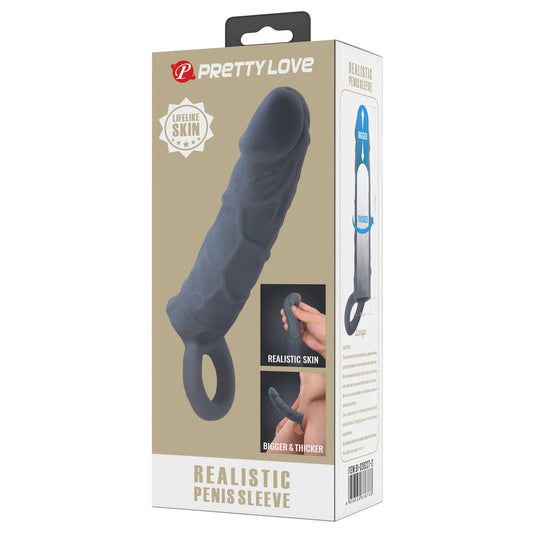 Baile - BI-026227-2 - Penis Sleeve Black 18 Cm Dia 3,2 Cm - Extender