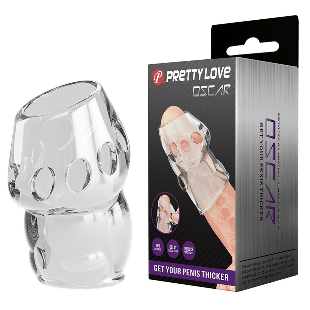 Pretty Love - Oscar - Penis Sleeve - Clear