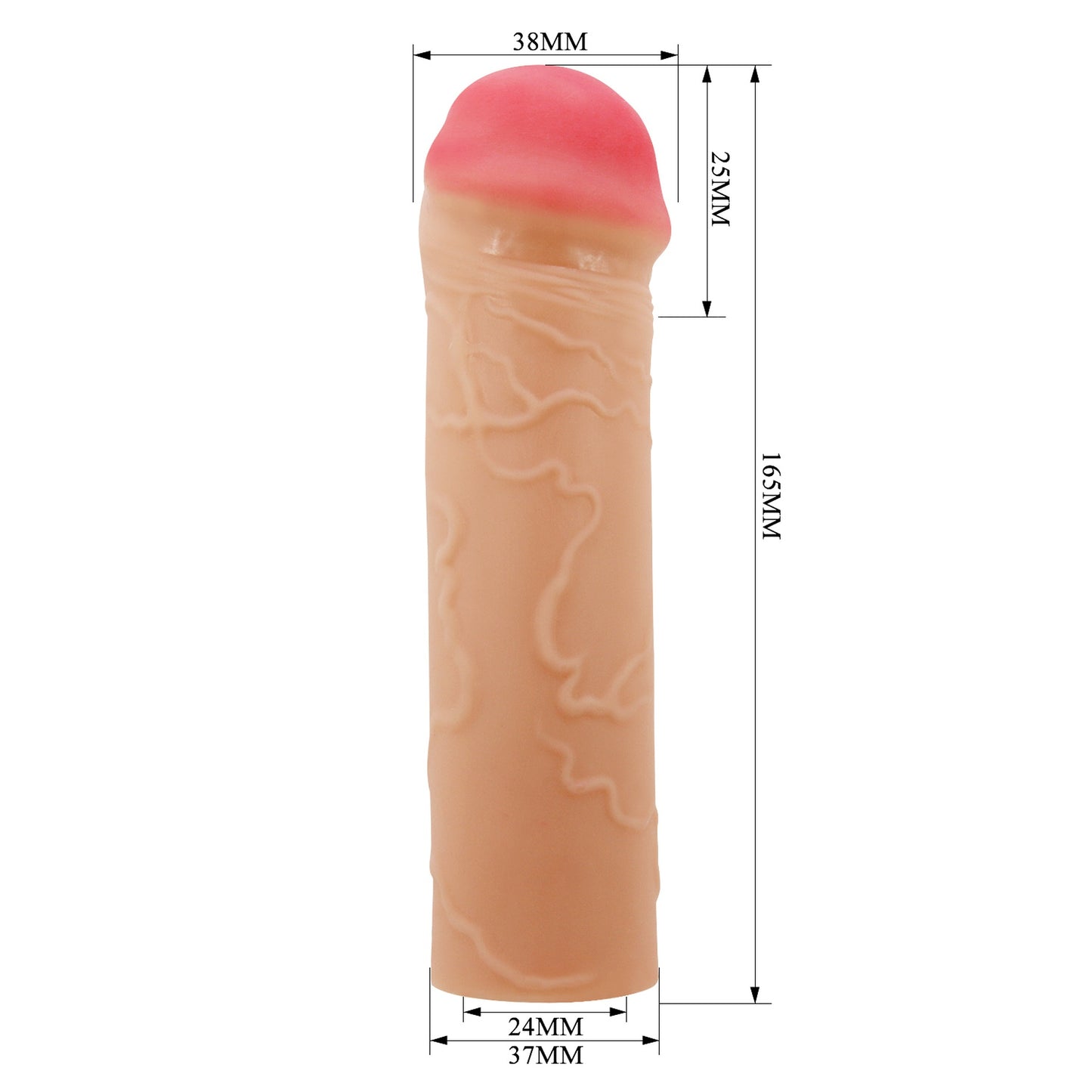 Baile - BI-026252 - Penis Sleeve Flesh 16,5 Cm Dia 3,8 Cm Inner Dia 2,44 Cm - Extender