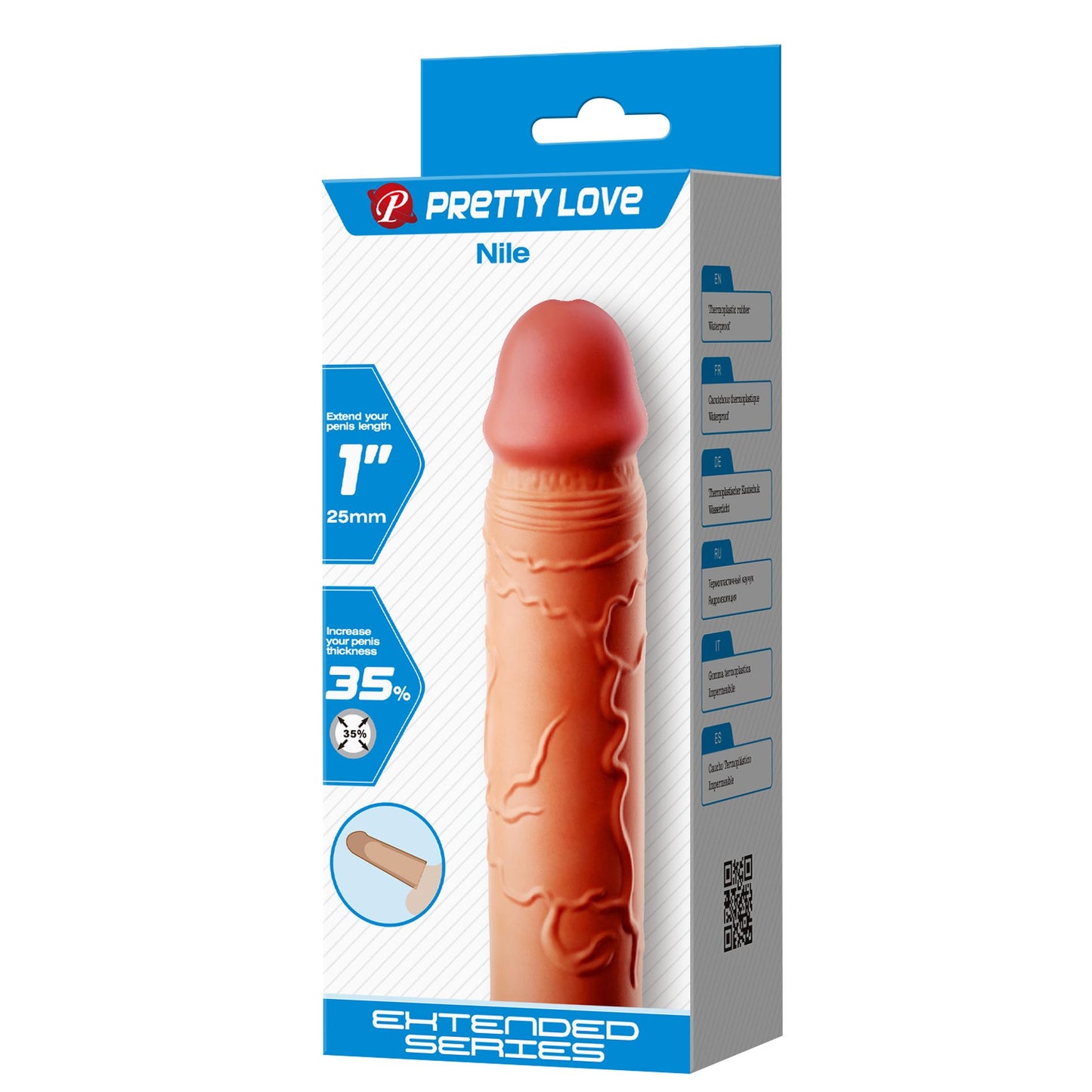 Baile - BI-026252 - Penis Sleeve Flesh 16,5 Cm Dia 3,8 Cm Inner Dia 2,44 Cm - Extender