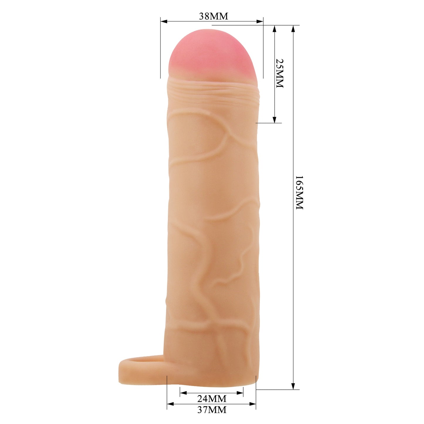 Baile - BI-026253 - Penis Sleeve Flesh 16,5 Cm Dia 3,7 Cm Inner Dia 2,44 Cm - Extender