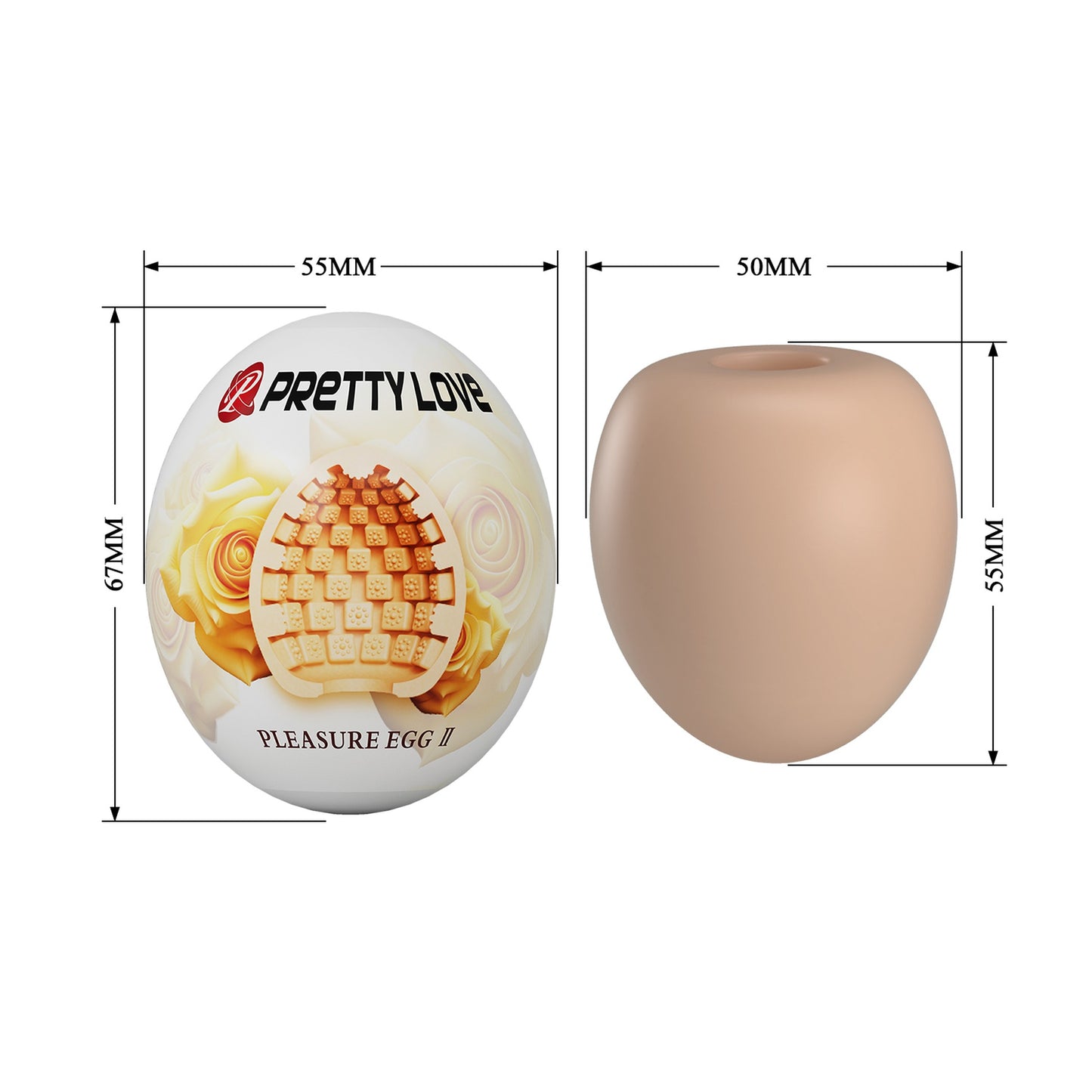 Pretty Love - Masturbator Eitje - Pleasure Egg 2 - Abs / Tpr