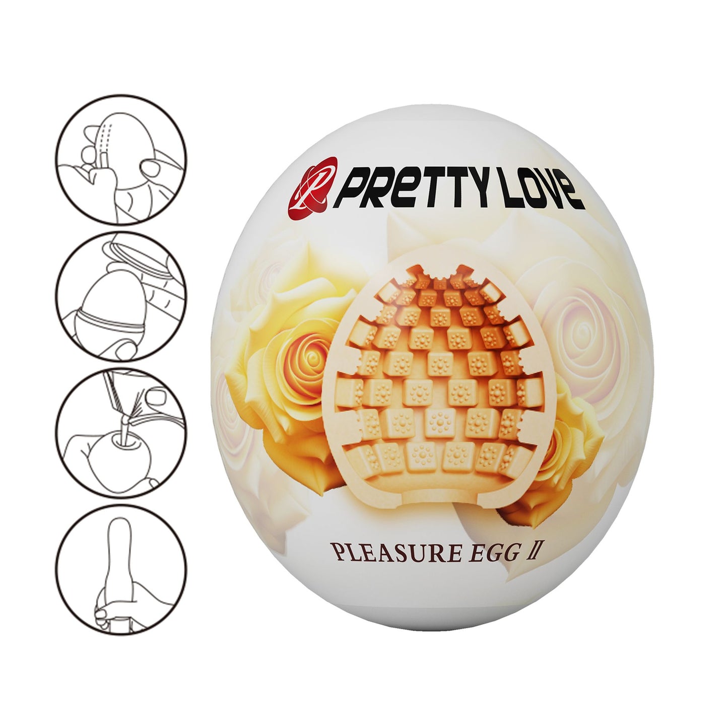 Pretty Love - Masturbator Eitje - Pleasure Egg 2 - Abs / Tpr