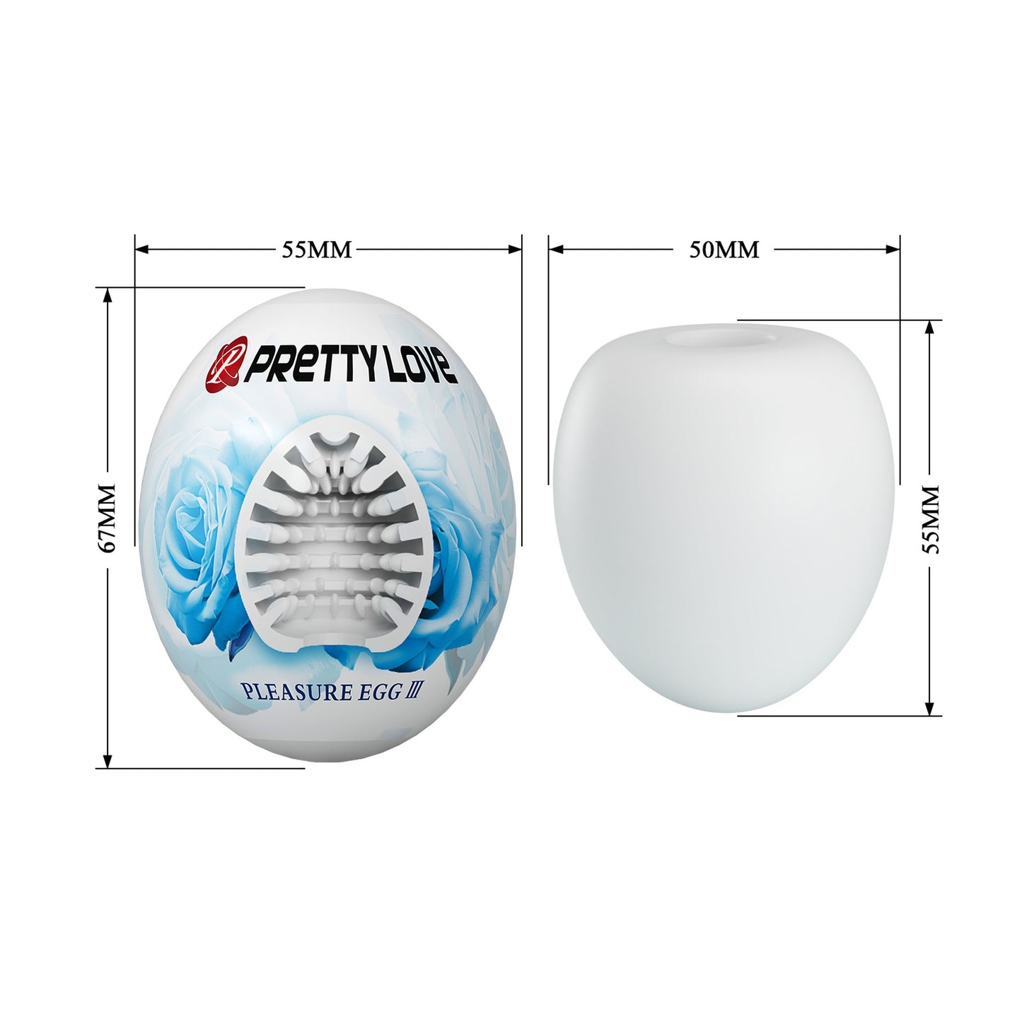Pretty Love - Masturbator Eitje - Pleasure Egg 3 Blue - Abs / Tpr