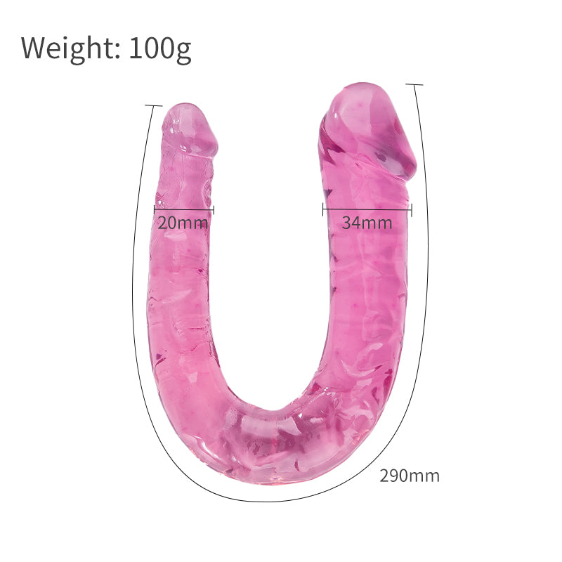 Power Escorts BR335 – Double Dong Pink – Dubbele Dildo – 29 cm – Flexibel