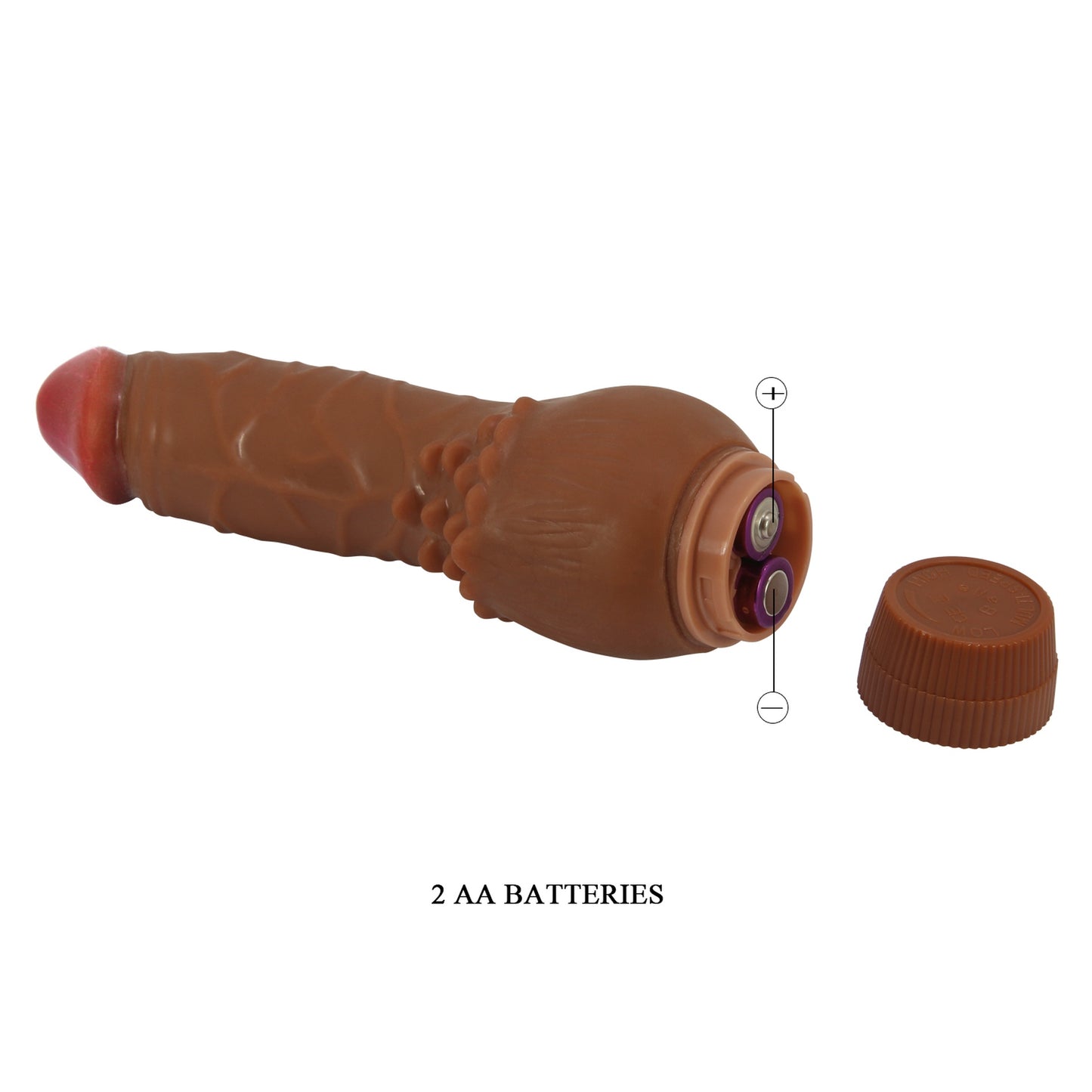 BAILE - Barbara Brown Realistic Vibrator - Vibrating Soft Skin 19,5 cm 7.6 Inch - BW-001001R-1