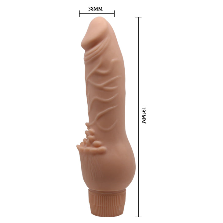BAILE - Barbara Realistic Vibrator - Vibrating Soft Skin 19,5 cm 7.6 Inch
