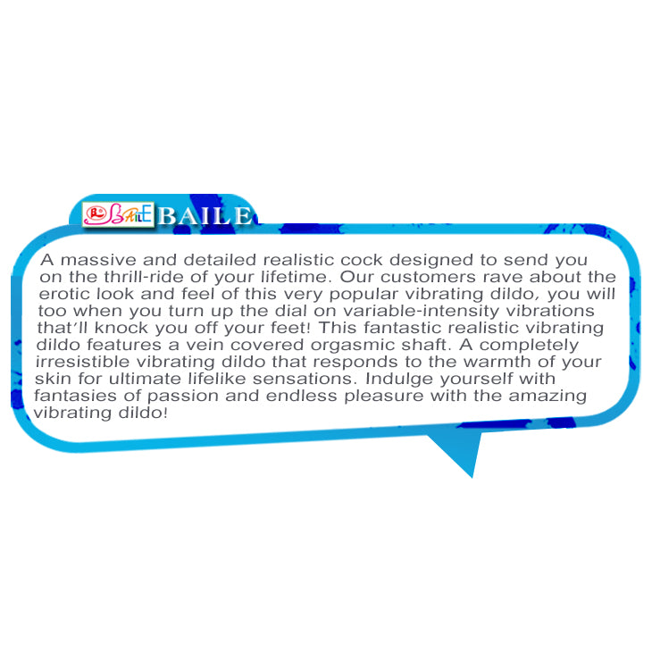 Baile - Barbara Realistic VIbrator 25,5 Cm / 10 Inch  - Dia 4,9 Cm