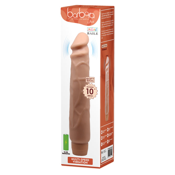 Baile - Barbara Realistic VIbrator 25,5 Cm / 10 Inch  - Dia 4,9 Cm