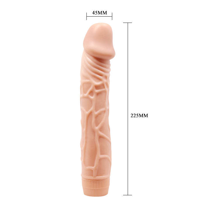 Baile - Barabara Realistic Vibrator Soft Skin - 22,5 Cm 8.8 Inch Dia 4,5 Cm