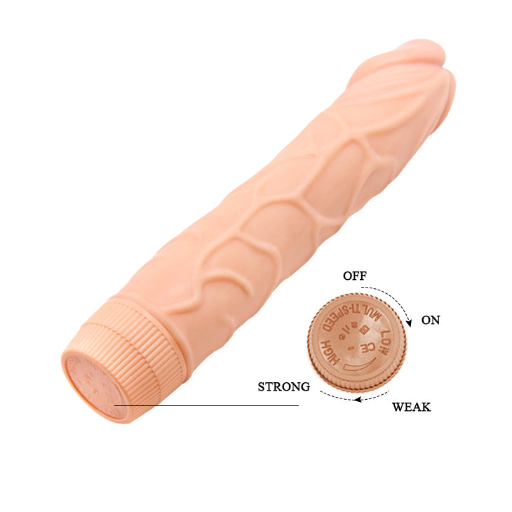 Baile - Barabara Realistic Vibrator Soft Skin - 22,5 Cm 8.8 Inch Dia 4,5 Cm
