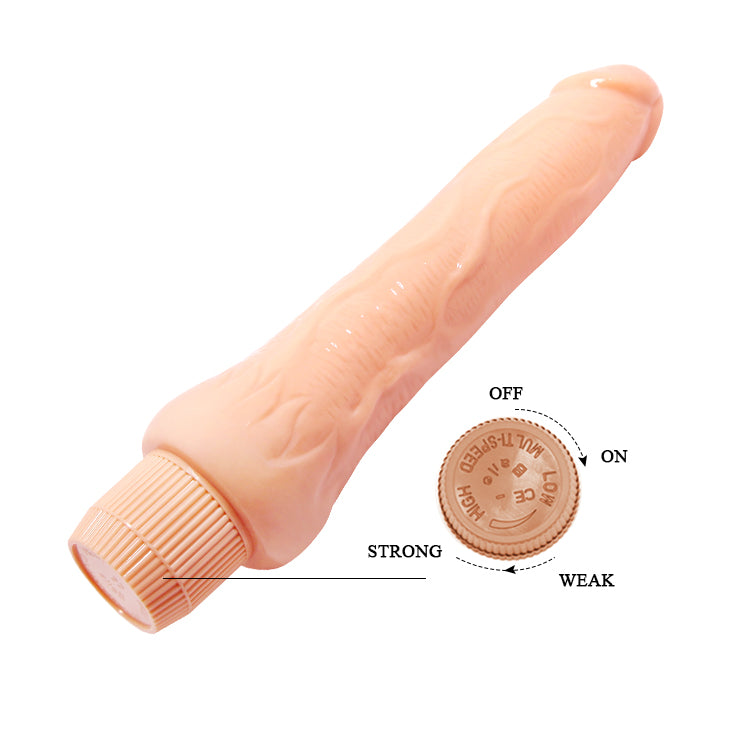 Baile - Barbara Realistic Soft Skin VIbrator  Extra Long 25 Cm 9.8 Inch