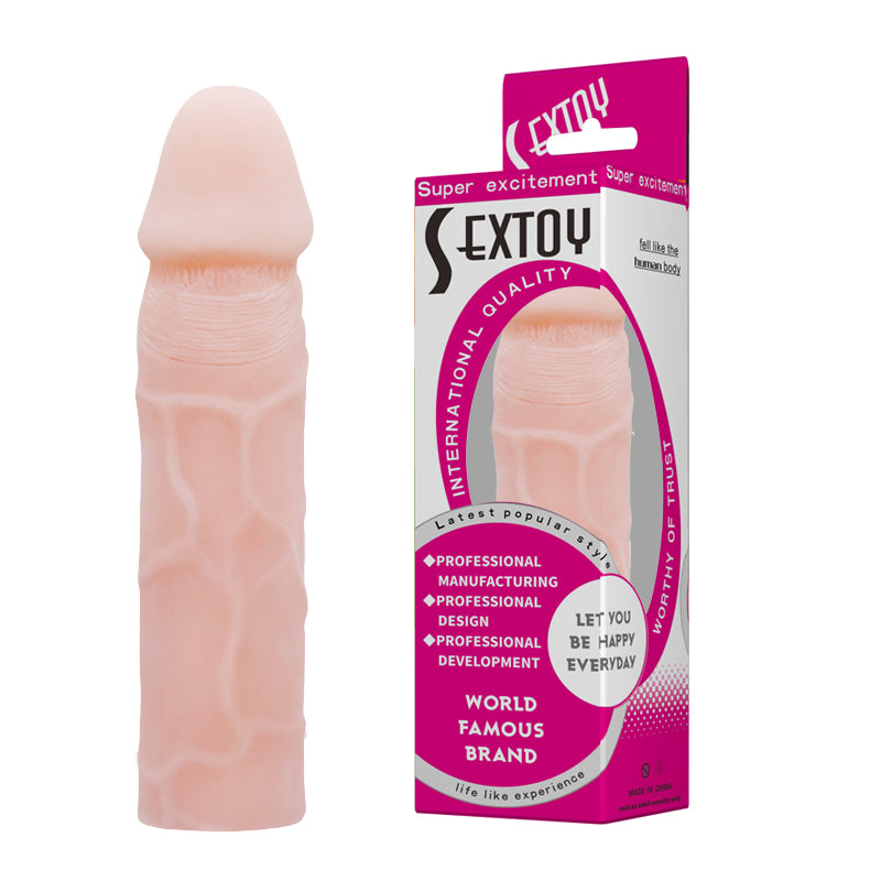 Baile - BW-007002G - Penis Sleeve Flesh 16,3 Cm Dia 3,8 Cm Inner - Extender