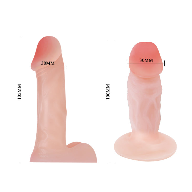 Baile Jessica Strap On Set 10,5 Cm Flexible Dildo Dia 3 Cm