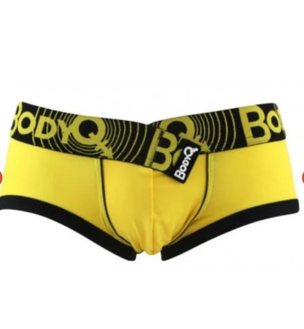 BodyQ Sexy Heren Boxershort – Geel & Zwart – Erotische Herenlingerie – Maten S t/m XL