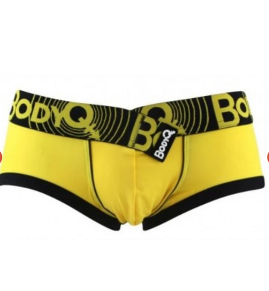 BodyQ Sexy Heren Boxershort – Geel & Zwart – Erotische Herenlingerie – Maten S t/m XL
