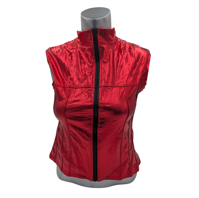Glossy Kinky Bodywarmer With Zipper Mix 4 Pack - 4 Different Colours