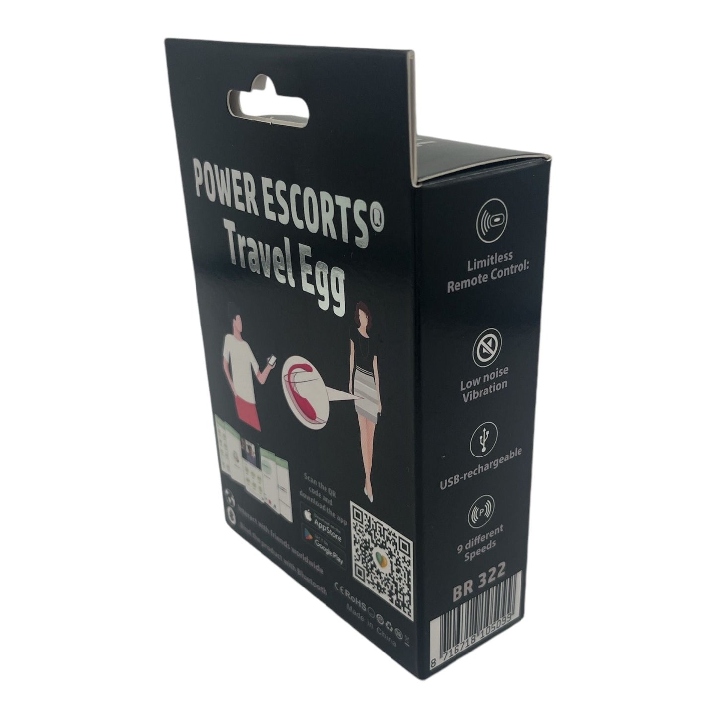 Power Escorts - BR322 - Travel Egg - App Controlled Vibrator - Pink