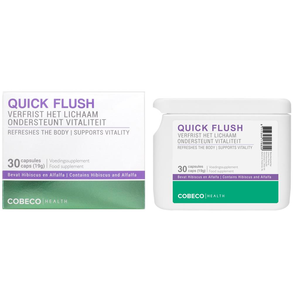 Cobeco Quick Flush – Natuurlijke Detox Capsules met Vitaminen & amp; Kruiden – 30 Capsules