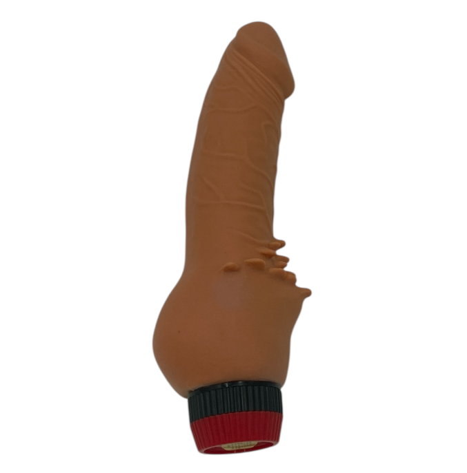 Realistic Flesh Fat Vibrator With Ribbles – 18 cm - Battery Operated - Club