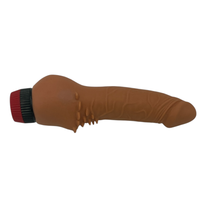 Realistic Flesh Fat Vibrator With Ribbles – 18 cm - Battery Operated - Club