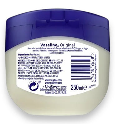 Original Vaseline Pure Petroleum Jelly - 250ml - Kinky Pleasure - AC157