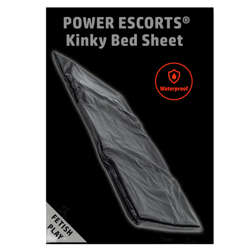 Power Escorts - BR190 - Kinky Bed Sheet - Donkerbruin & Zwart