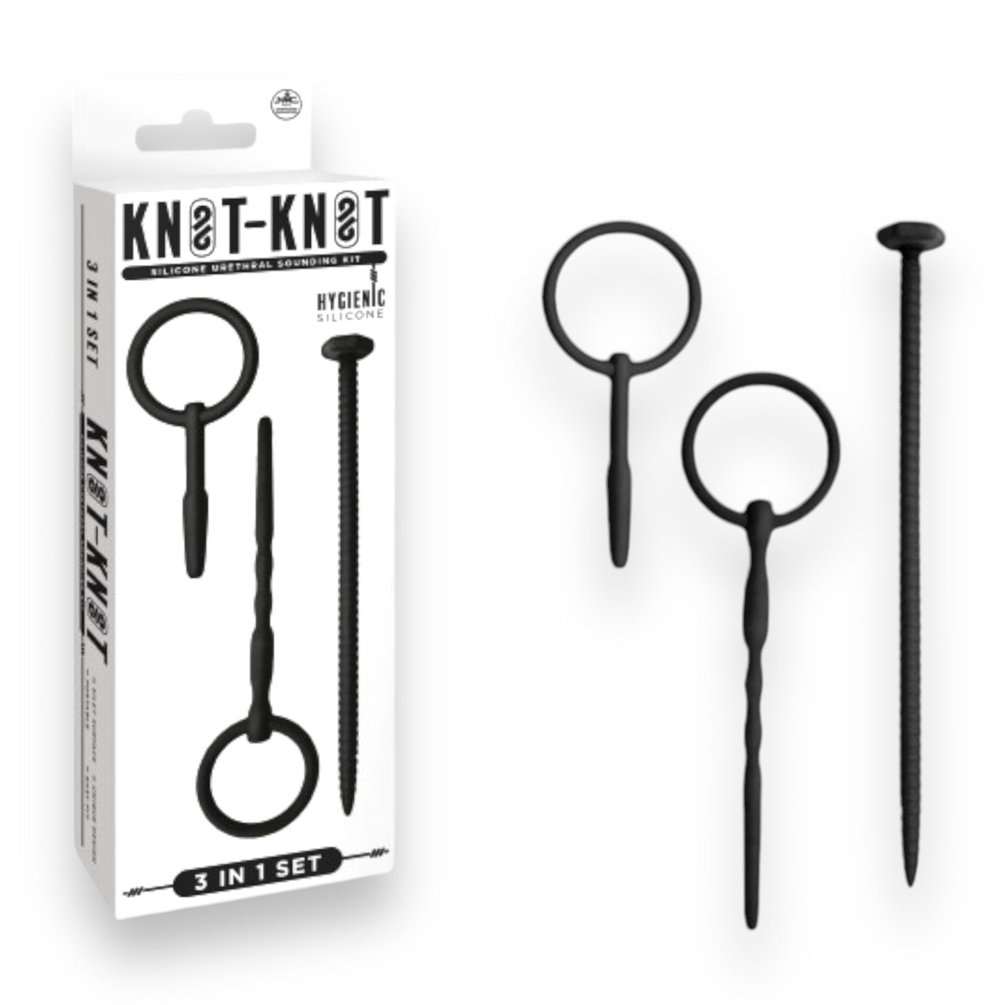 Trendy Deals - TD 27180 - Knot Knot Silicone Plug 3-in-1 Pack Urethrale Set