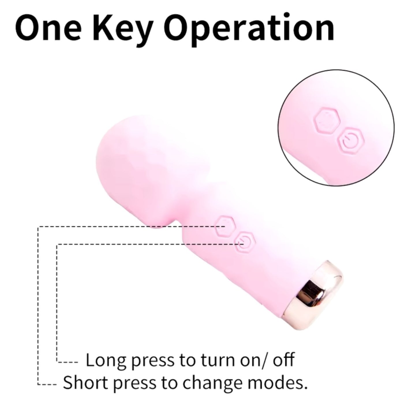 Trendy Deals - Super Slimme AV Mini Wand Vibrator 11,5 CM Roze USB