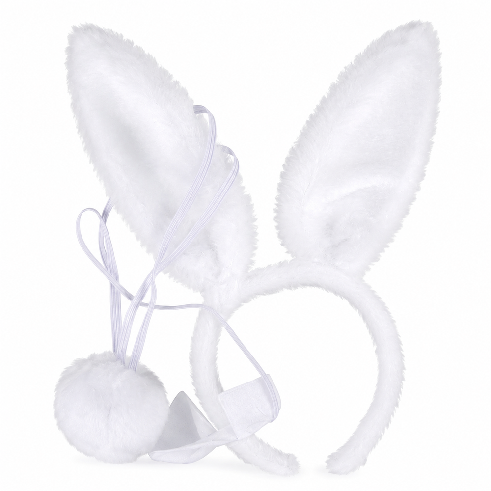 Bunny Rollenspel Set Wit - 3-Delige Kostuum Accessoire