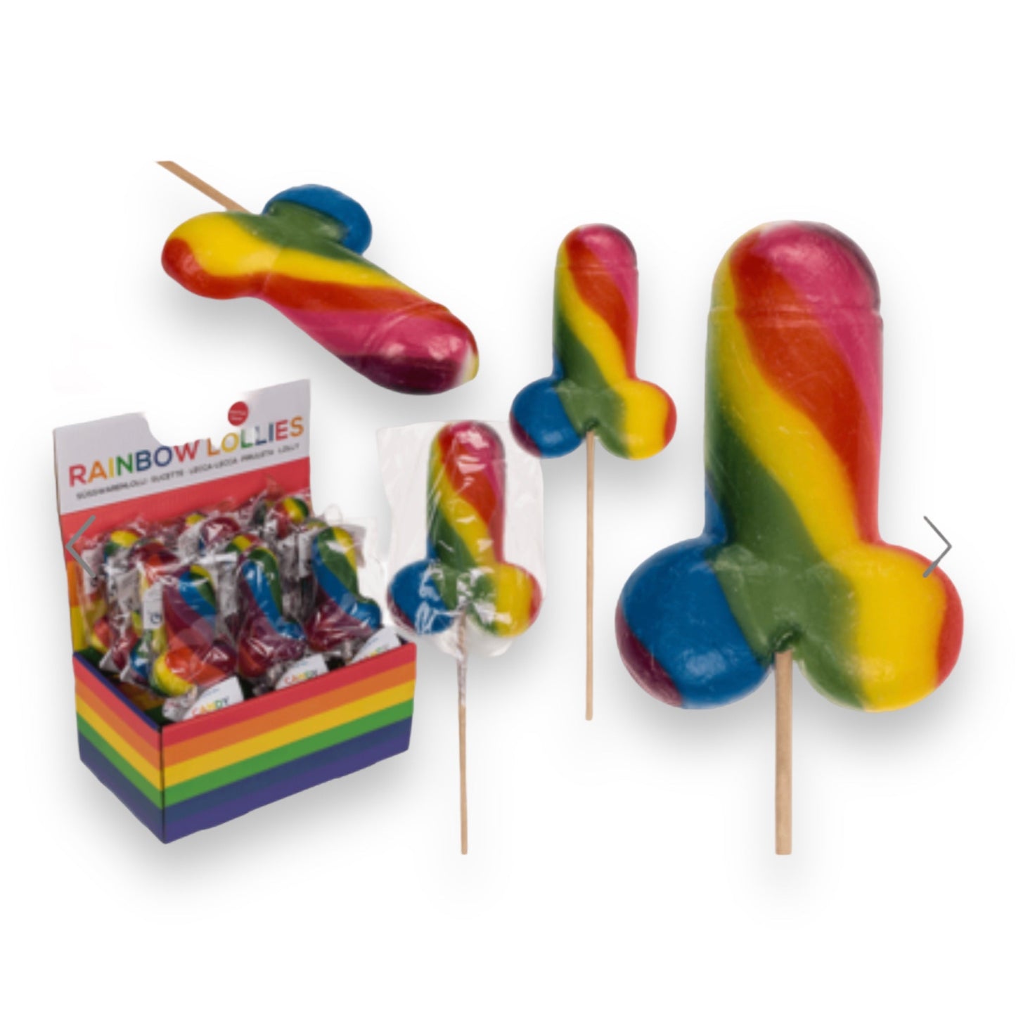 Penis Lolly - Regenboog - 50 gram - Kleurrijk en Verrukkelijk Snoepgoed