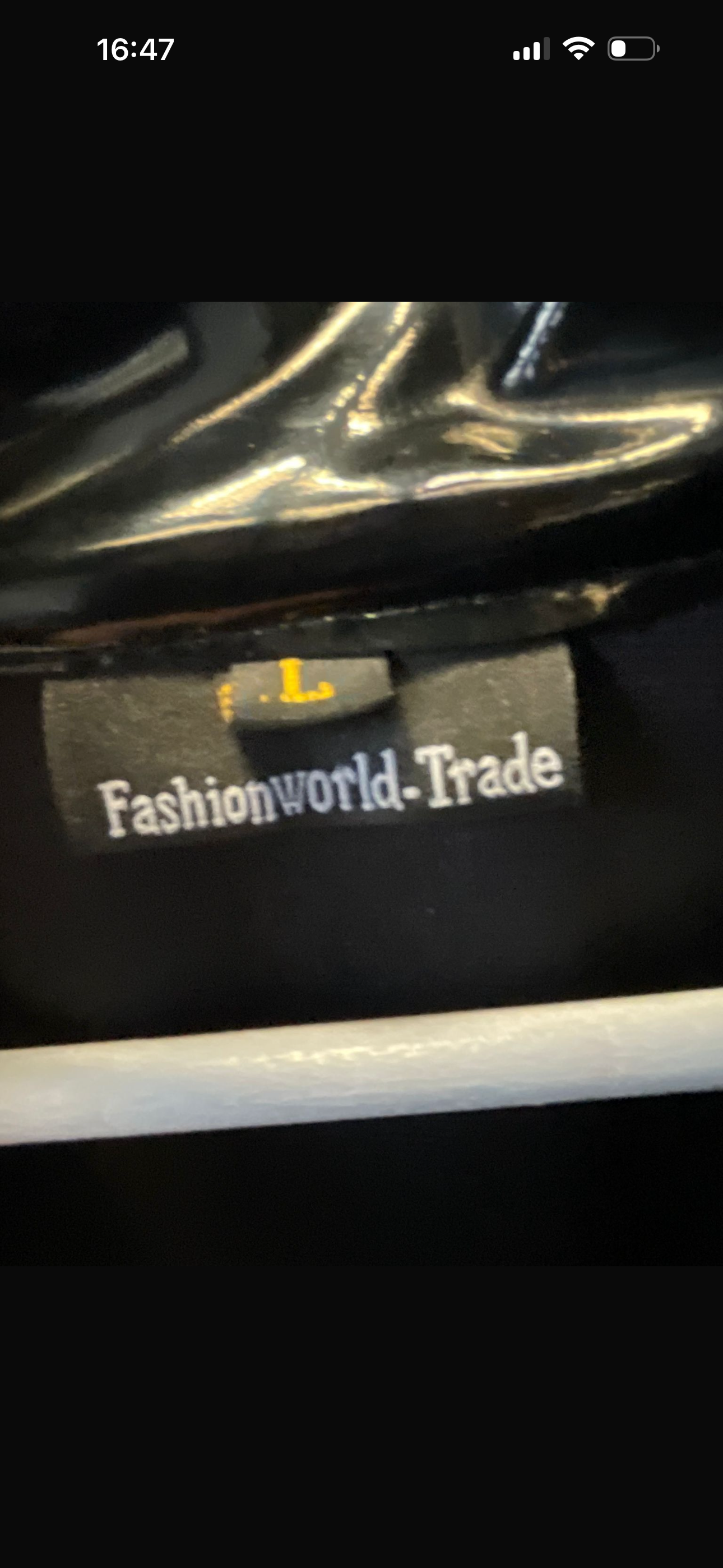 Fashion World - Black Latex Glossy Wetlook Jack Met Rits – Size L - Unisex Male or Female