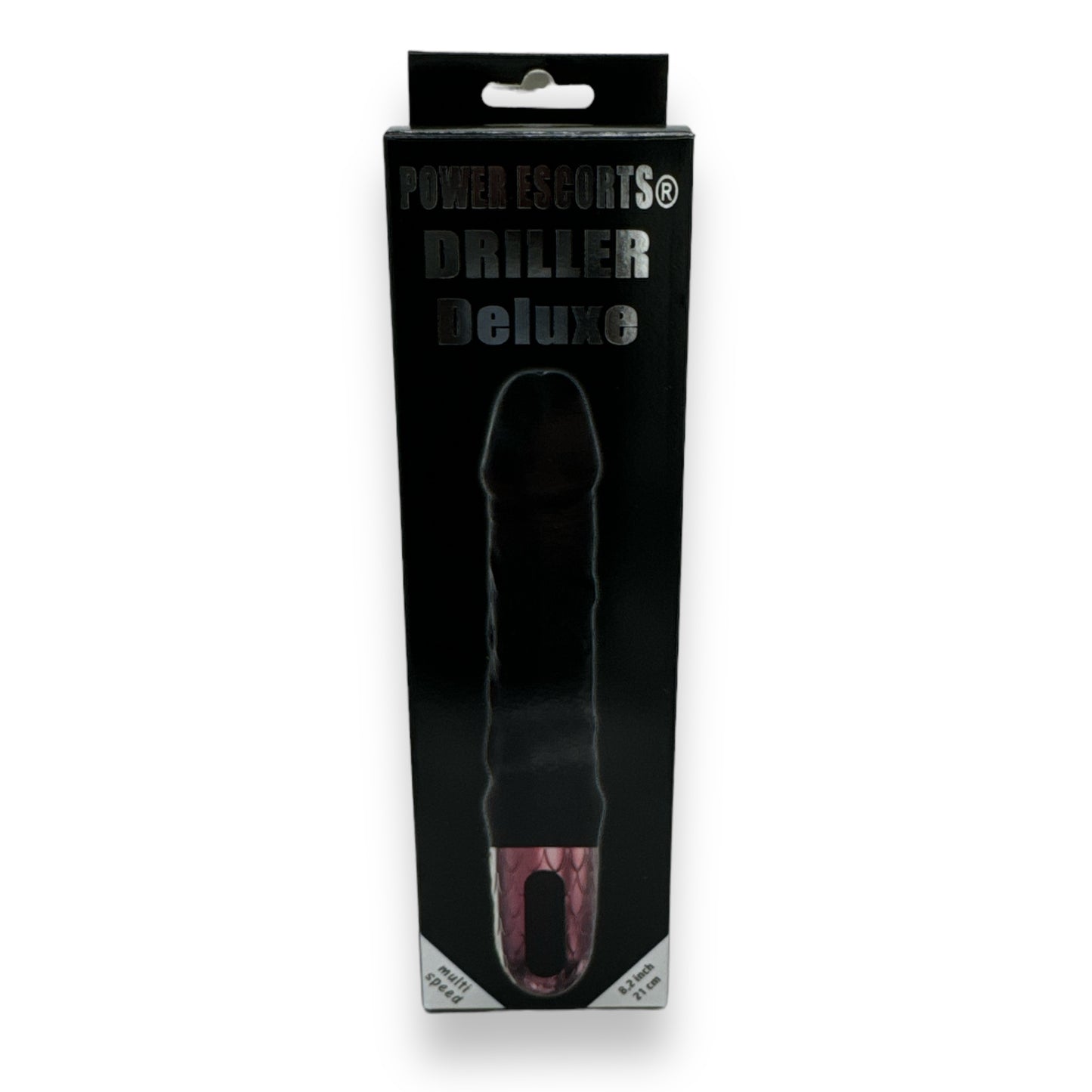 Power Escorts - BR318 - Driller De Luxe Black - 21 Cm / 8.2 Inch Fat Silicone Realistic Vibrator