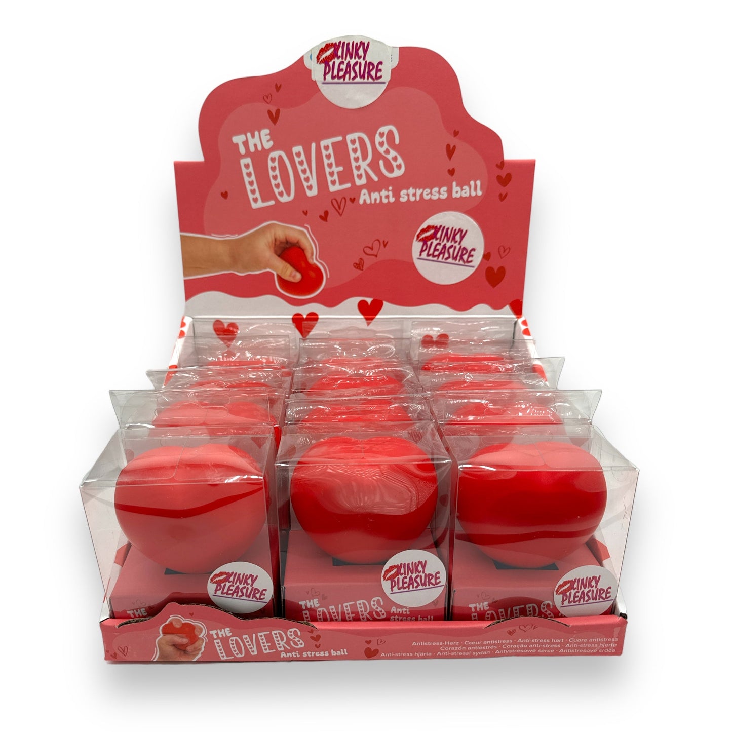 Stressballen in Hartvorm - Rood - Stressverlichting en Ergonomisch Ontwerp