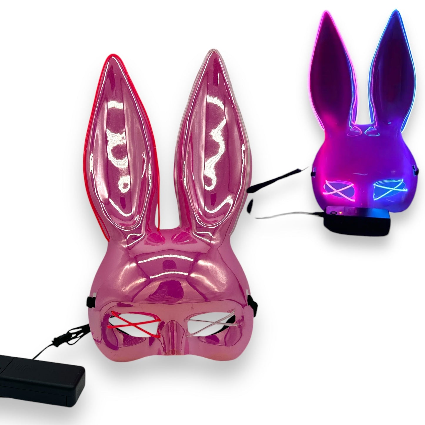 Kinky Pleasure - KP002 - Bunny Mask Deluxe - Met Lichten - 4 Kleuren