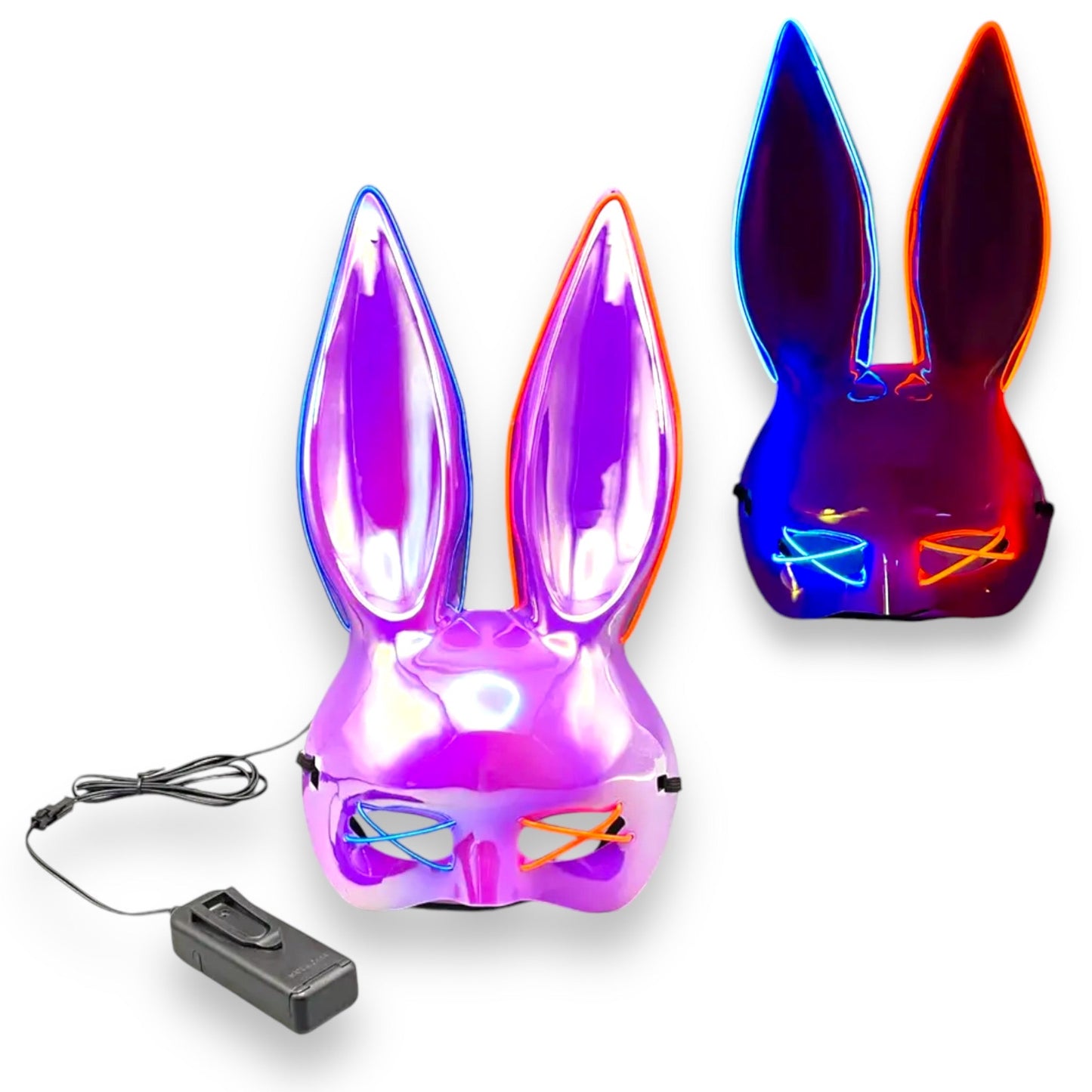 Kinky Pleasure - KP002 - Bunny Mask Deluxe - Met Lichten - 4 Kleuren