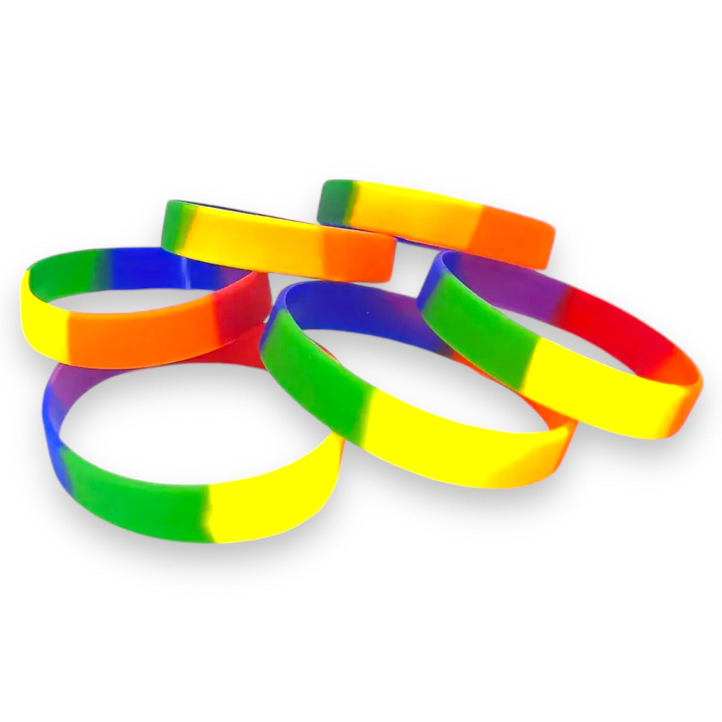 Regenboog Armband Rubber - 6 Stuks in 1 Verpakking