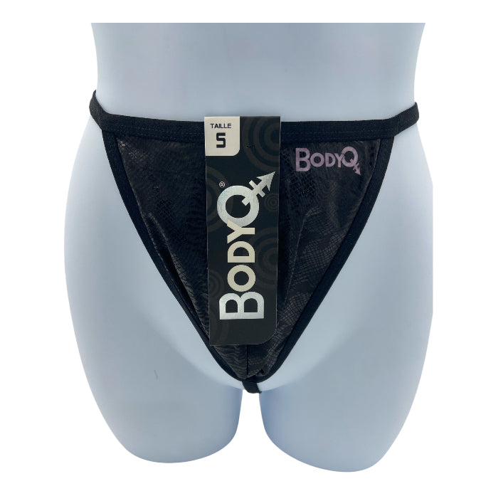 BodyQ Sexy Heren String – Zwart Glanzend – Erotische Herenlingerie – Maten S t/m L