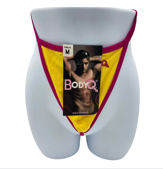 BodyQ Sexy Heren String – Geel/Roze – Erotische Herenlingerie – Maten XS t/m L
