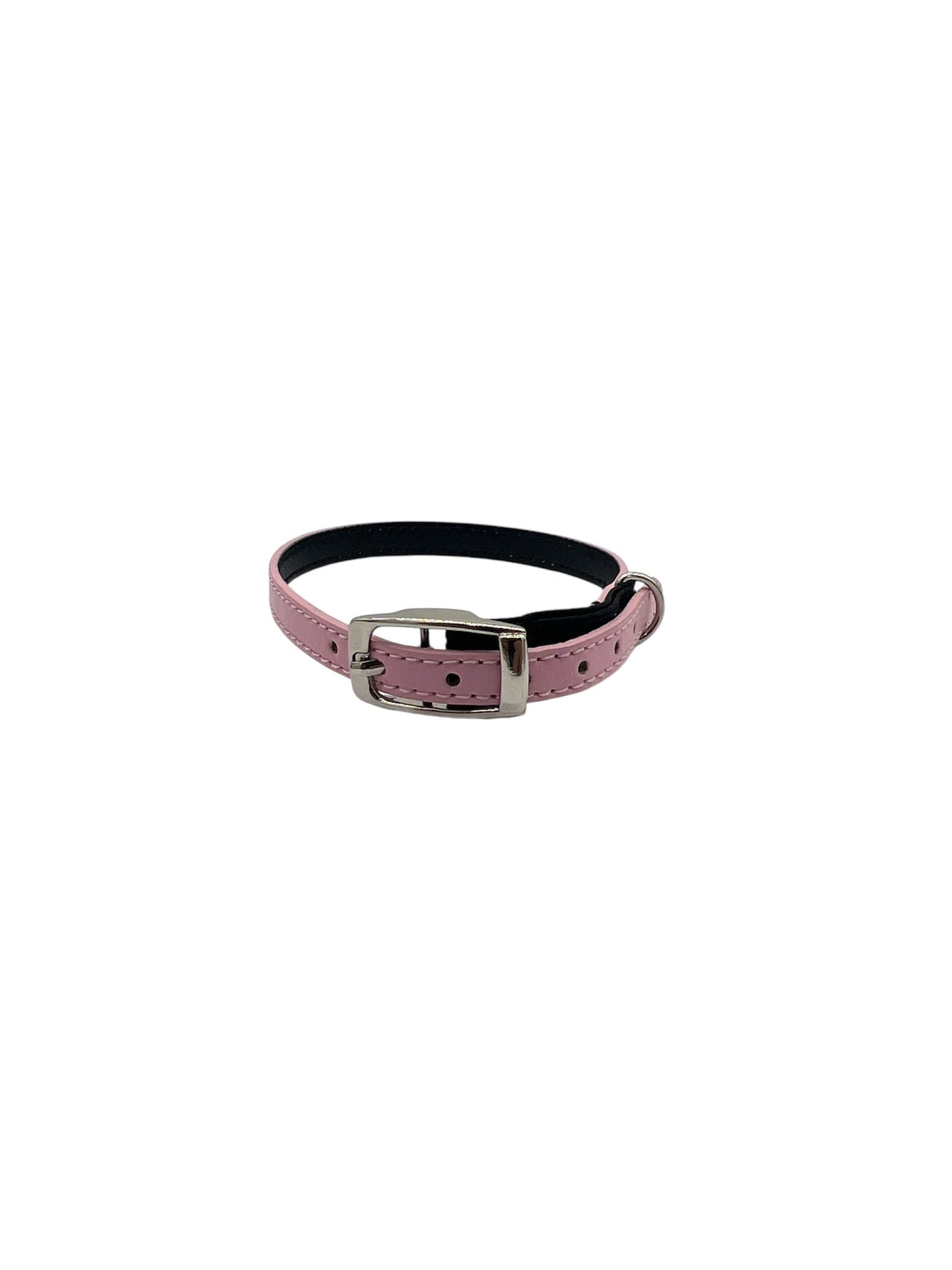 Kattenhalsband / Kleine Hond Halsband - Roze/Zwart - Diameter 8 CM - Lengte 30 Cm - Breedte 0,7 CM