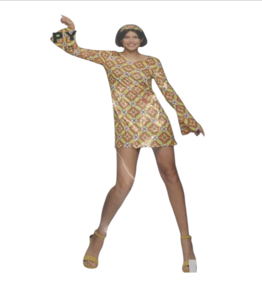 Kinky Ibiza Mini Jurkje met Bijpassende Haarband – Geel & Ondeugend Kort - S / M / L