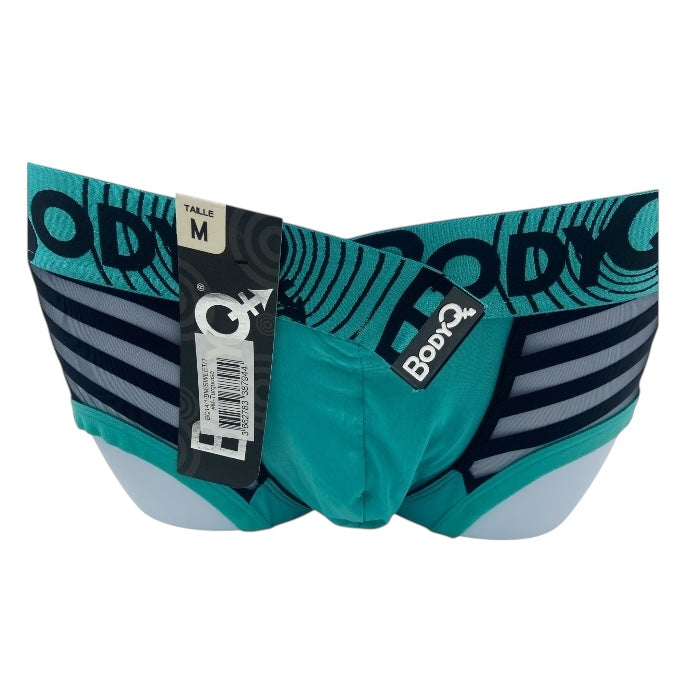 BodyQ Sexy Heren Boxershort – Aqua met Net Zwart – Erotische Herenlingerie – Maten S t/m L