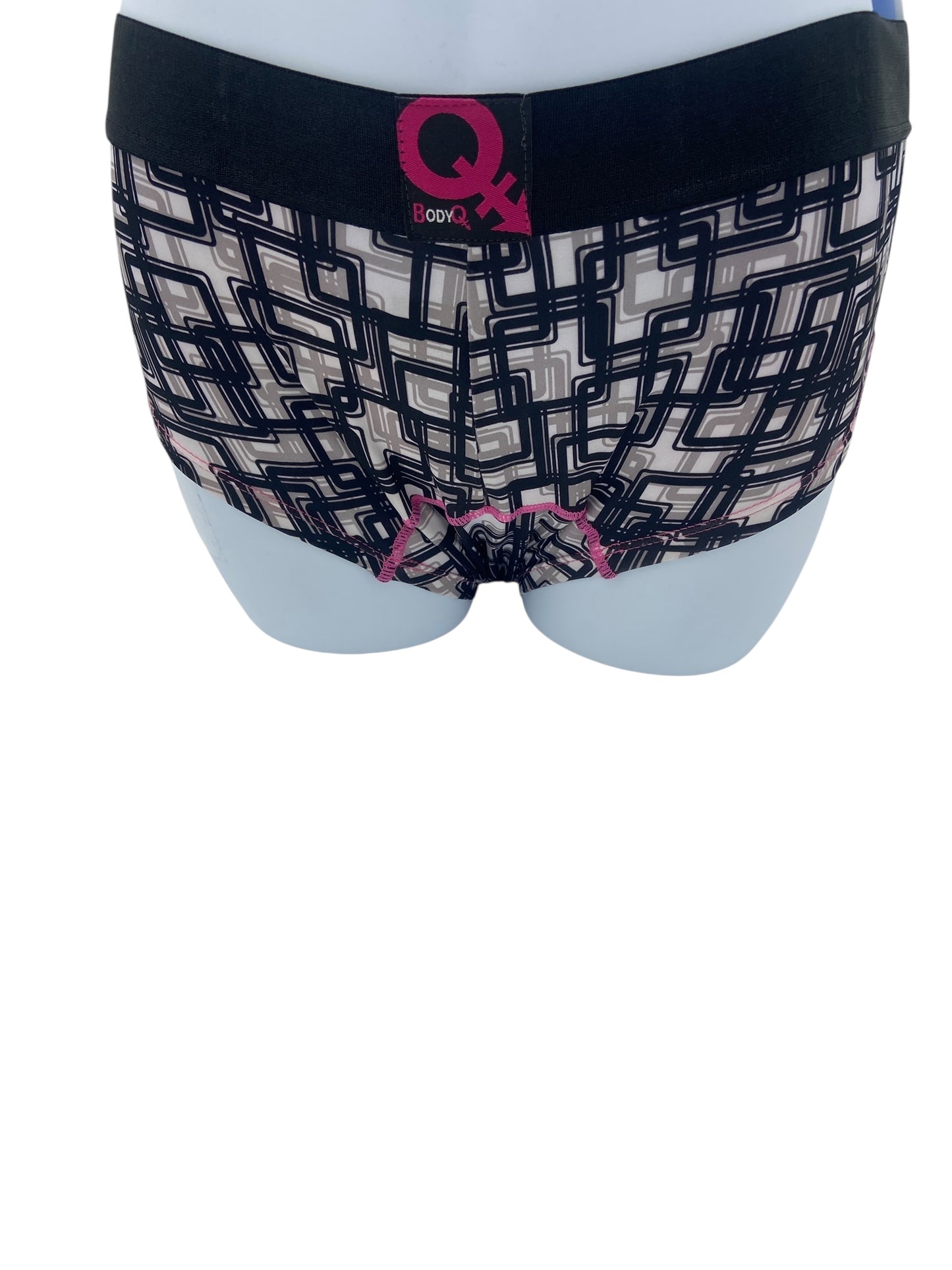 BodyQ Sexy Heren Boxershort – Zwart/Wit/Roze – Erotische Herenlingerie – Maten XS t/m S