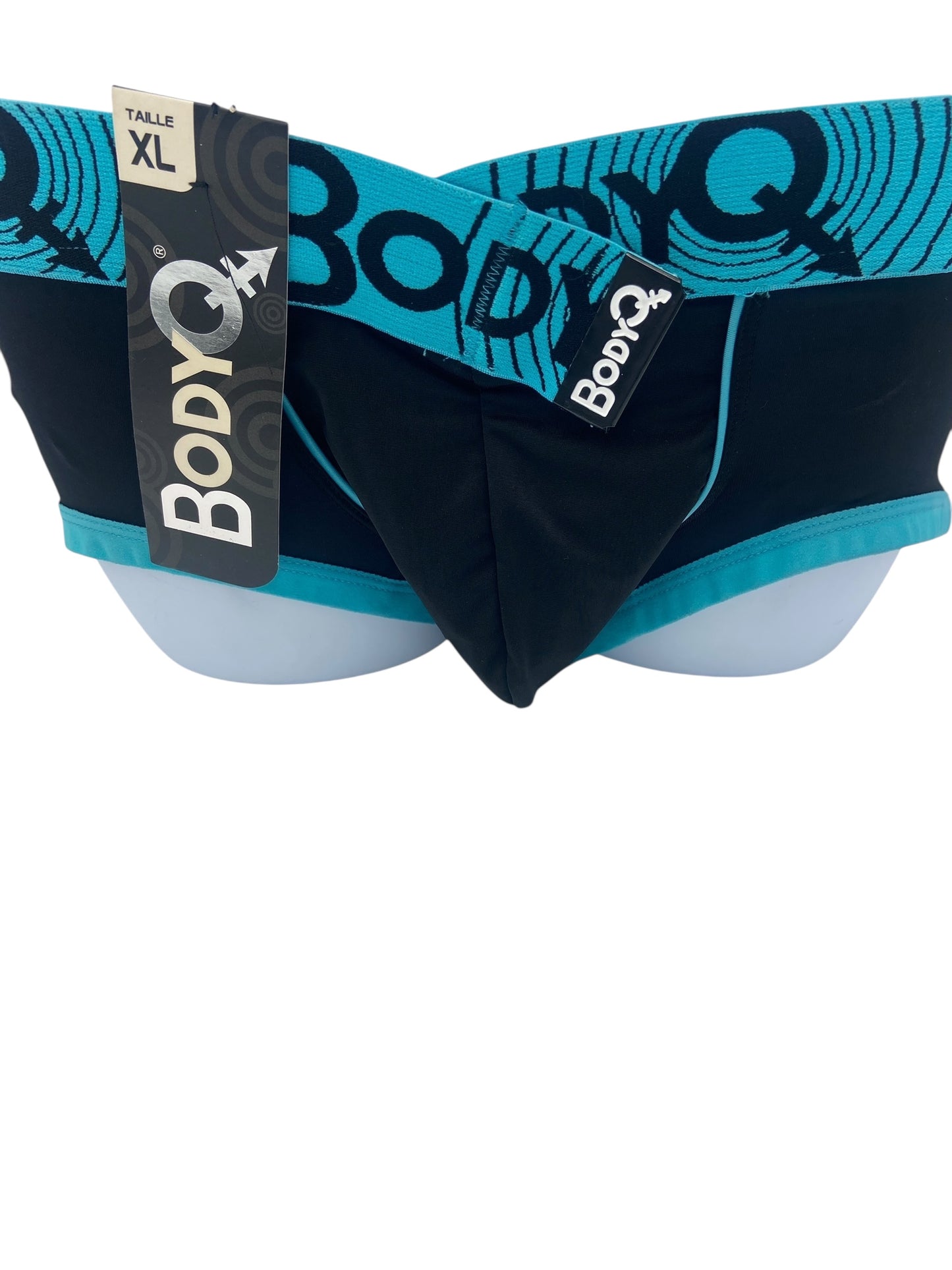 BodyQ Sexy Heren Boxershort – Zwart/Aqua – Erotische Herenlingerie – Maten S t/m XL