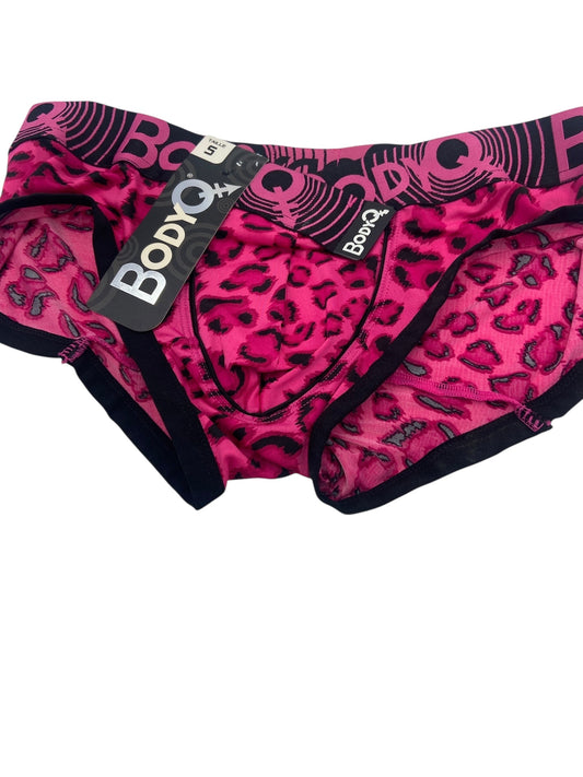 BodyQ Men's Underwear Boxer - 2 Kleuren Panther Look Roze & Roze Zwarte Band - S/M/L/XL - Sexy Lingerie voor Mannen